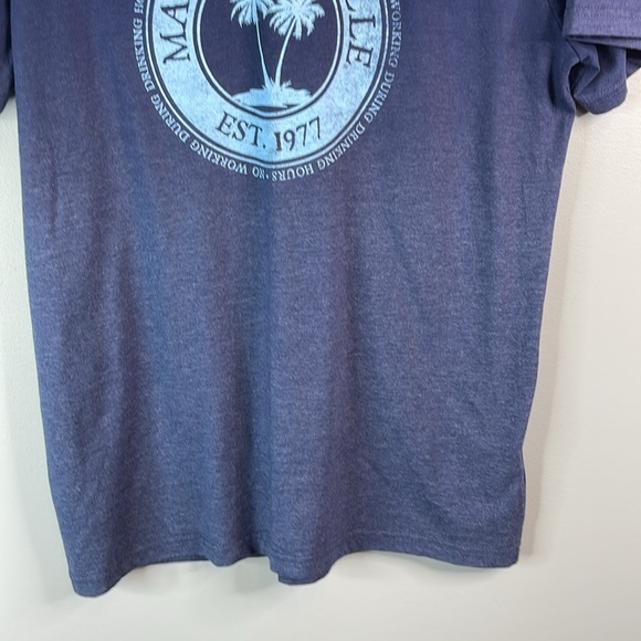 MARGARITAVILLE Ombre Graphic Crewneck T-shirt 2 Tone Navy Short Sleeve Large - Picture 6 of 12
